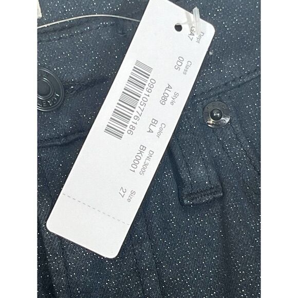 J. Crew Womens High Rise Black Jeans Size 27 Sparkle Glitter 9” Toothpick NEW - Picture 8 of 14